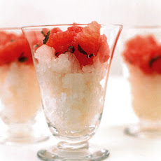 Poached Grapefruit with Grapefruit Granita