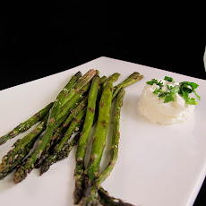 Roasted Asparagus with Lemon Cream