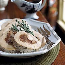 Fig and Stilton-Stuffed Turkey Breast with Port Sauce