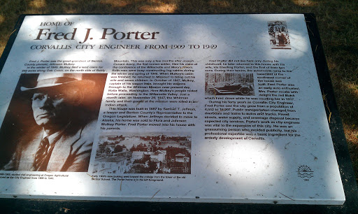 Fred Porter Historical Plaque
