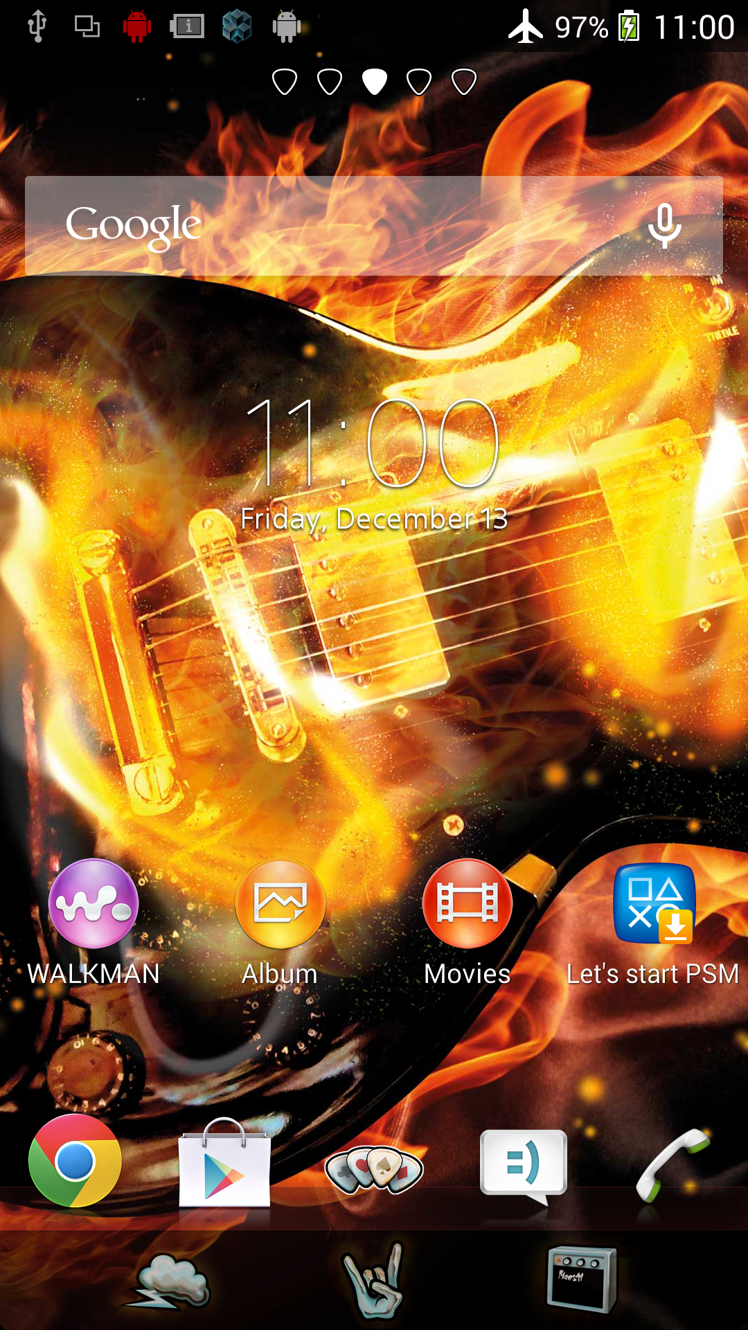 Android application Xperia™ theme - Rock on screenshort