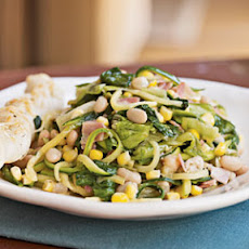 Sautéed Escarole, Corn, and White Bean Salad