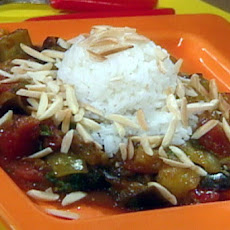Eggplant Curry with Toasted Almonds