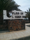 Playa De Las Cucharas Sign