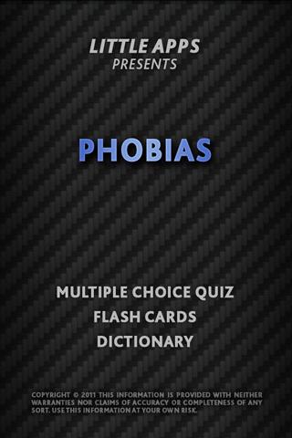 PHOBIAS FEARS Quizzes