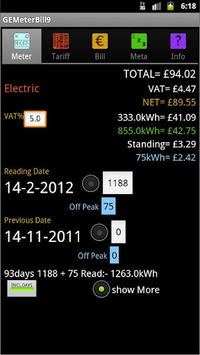 Gas Electric Bill Checker