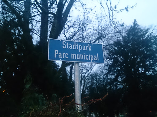 Stadtpark Biel Sign