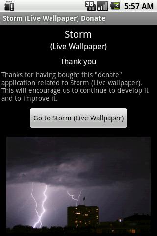 Storm Live wallpaper Donate