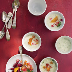 Chilled Cucumber Soup with Roasted Baby Beets