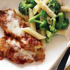 Chicken Tenders Parmesan with Penne and Broccoli