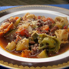 Warming Italian Sausage and Tortellini Soup