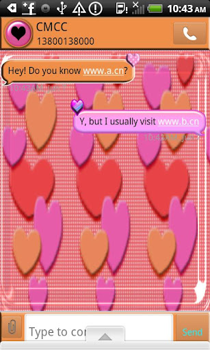 GO SMS THEME CandyHearts1