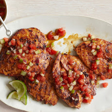 Chile-Rubbed Grilled Chicken With Salsa
