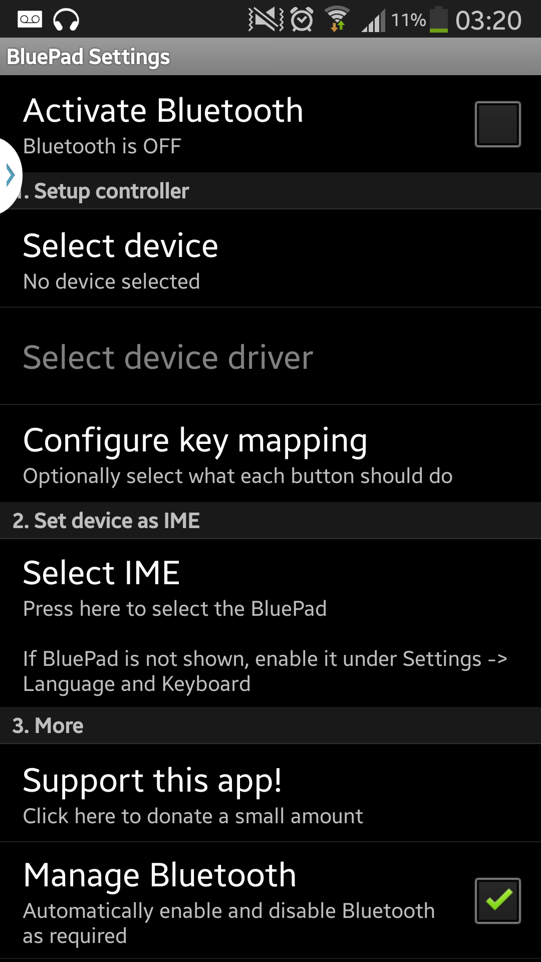 Android application BluePad PRO screenshort