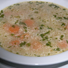 Croatian Turkey Soup With Sour Cream and Dill (Ajngemahtes)