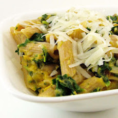 Roasted Butternut Squash and Spinach Penne Pasta