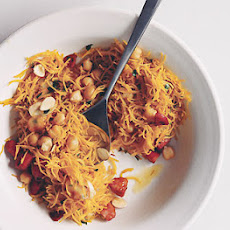 Spaghetti with Chorizo and Almonds
