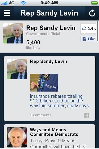 Congressman Sander Levin App