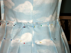 Tweaking the pleats to match the bodice adjustments