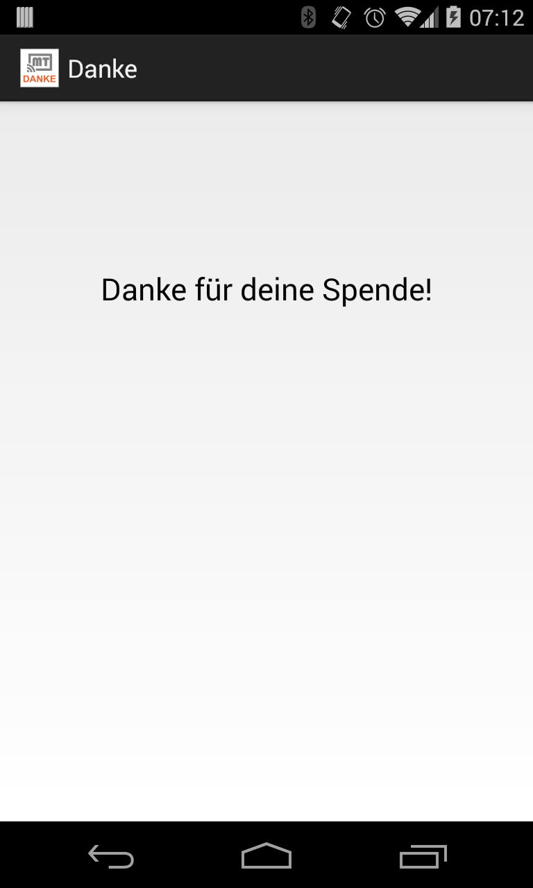Android application Danke screenshort