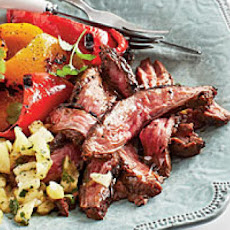 Espresso-Rubbed Skirt Steak with Pineapple Chimichurri