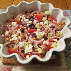 Greek Salad With Orzo and Black-Eyed Peas