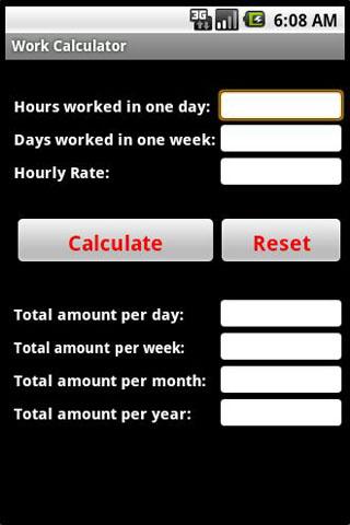 Work Calculator