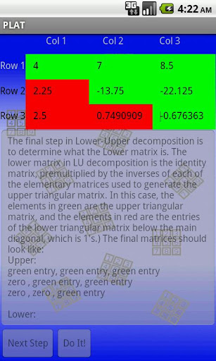 Pocket Linear Algebra Tutor