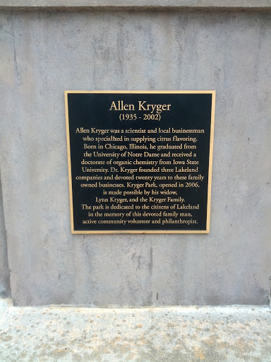 Allen Kryger Plaque