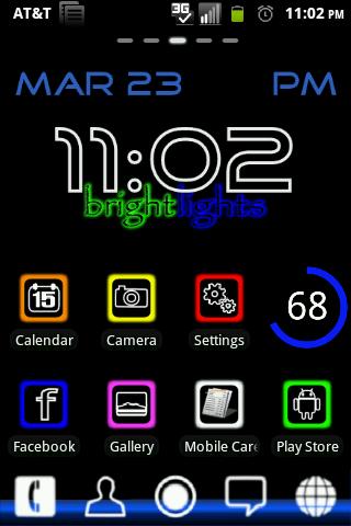 Bright Lights GoLauncher Theme