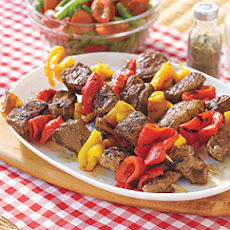 Lamb Kebabs with Roasted Peppers