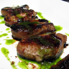 Chili Pork Loin with Cilantro Oil