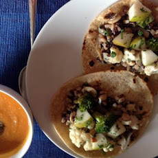 Kala Jeera Scented Tomato and Red Lentil Soup with Veggie Stuffed Rotis