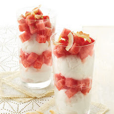 Watermelon and Coconut Sorbet Parfaits