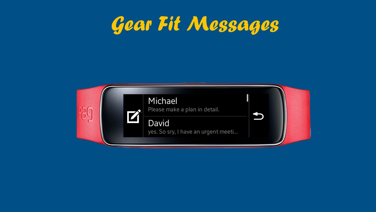 Android application Gear Fit Messages screenshort
