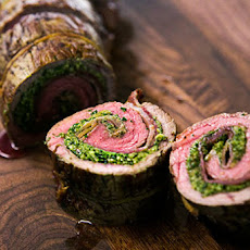 Beef Roulades with Walnut Parsley Pesto