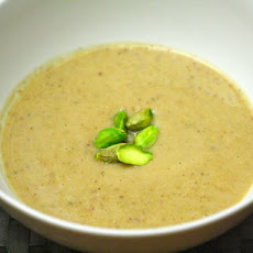 Pear, Pistachio, and Parsnip Soup