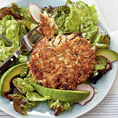 Herbed Crab Cake with Radish-and-Avocado Salad
