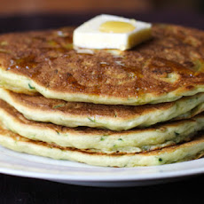 Lemon Zucchini Pancakes with a Heart of Brie