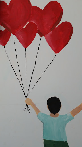 Heart Balloon Mural
