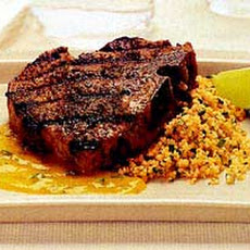 Grilled Pork Chops with Anise-Seed Rub and Mango Mojo