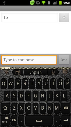 GO Keyboard BlackLeather theme