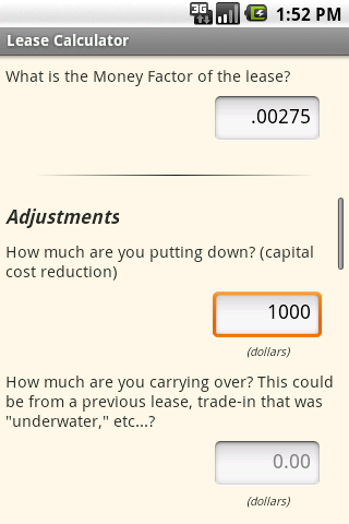 Lease Calculator