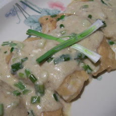 Chicken With Creamy Green Onion Sauce