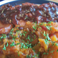 Cider-Glazed Sweet Potatoes With Cranberries