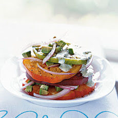 Heirloom Tomato and Avocado Stack