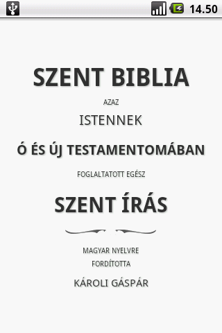 Szent Biblia Holy Bible