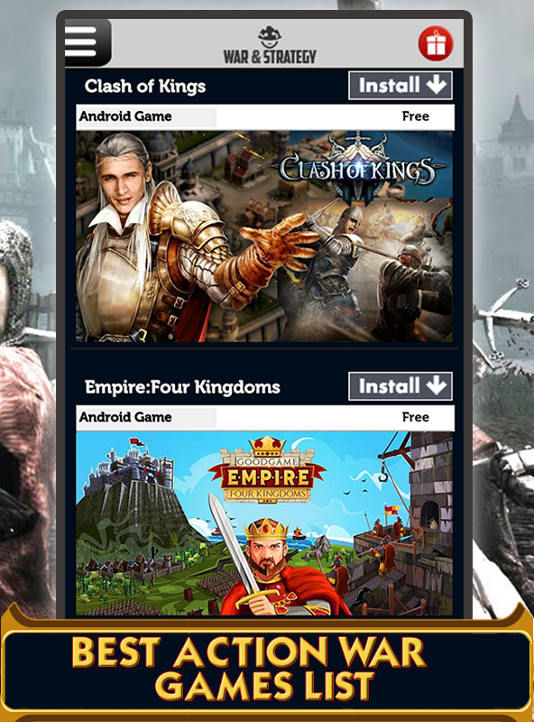 Android application War Games screenshort