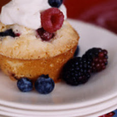 Berry Cakes with Cinnamon Whipped Cream