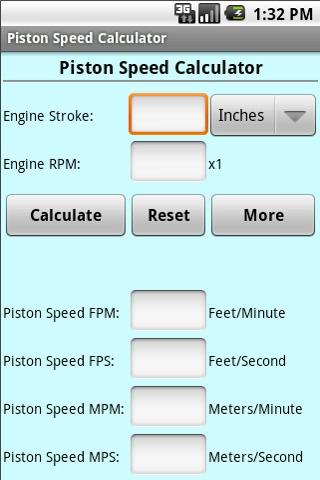 Piston Speed Cal